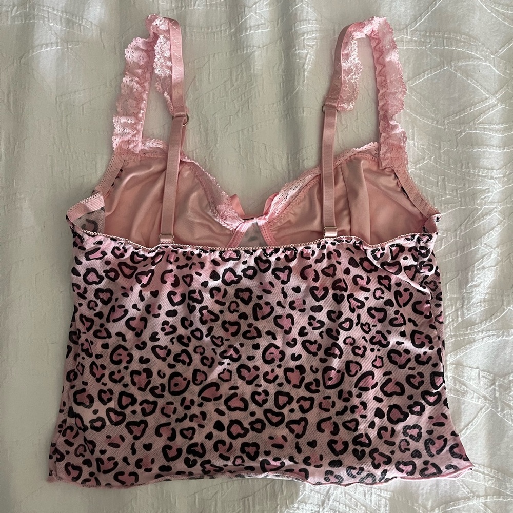 size small y2k cropped leopard print tank